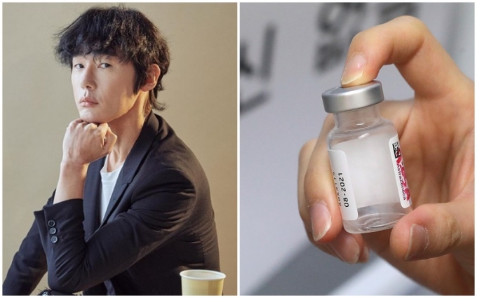 허지웅(왼쪽)이 코로나19 백신을 접종했다며 잔여 백신 예약 팁을 공개했다. /사진=인스타그램 캡처, 뉴스1