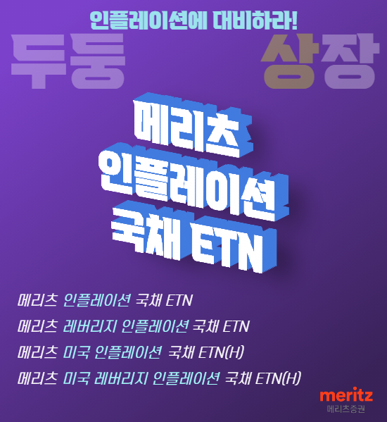 메리츠증권, 물가연동채 추종 ETN·ETF 상장