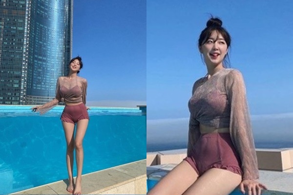 안지현 치어리더의 완벽한 몸매가 시선을 사로잡는다. /사진=안지현 인스타그램