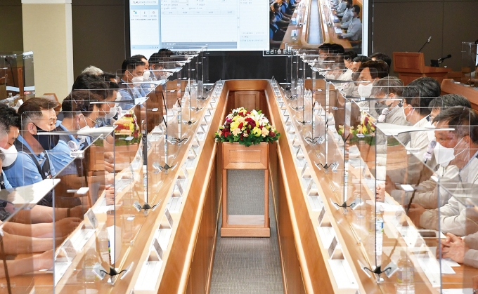 지난달 26일 열린 현대자동차 올해 임단협 상견례. /사진= 뉴스1 윤일지 기자