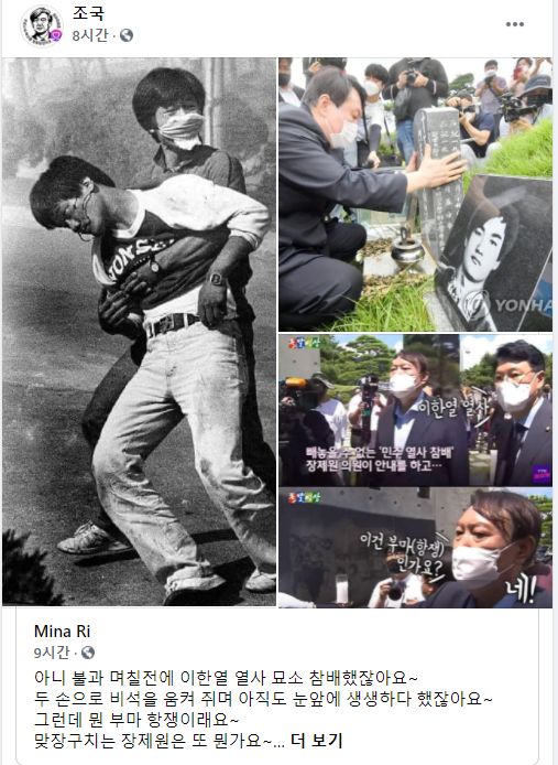 조국 전 법무부 장관은 자신의 페이스북에 윤 전 총장을 비판하는 글을 공유했다. /사진=페이스북 캡처