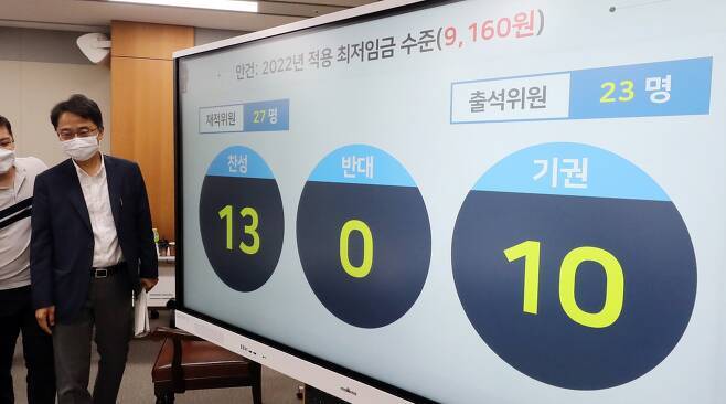 내년도 최저임금이 9160원으로 확정될 전망이다. / 사진=뉴시스 강종민 기자(공동취재사진)
