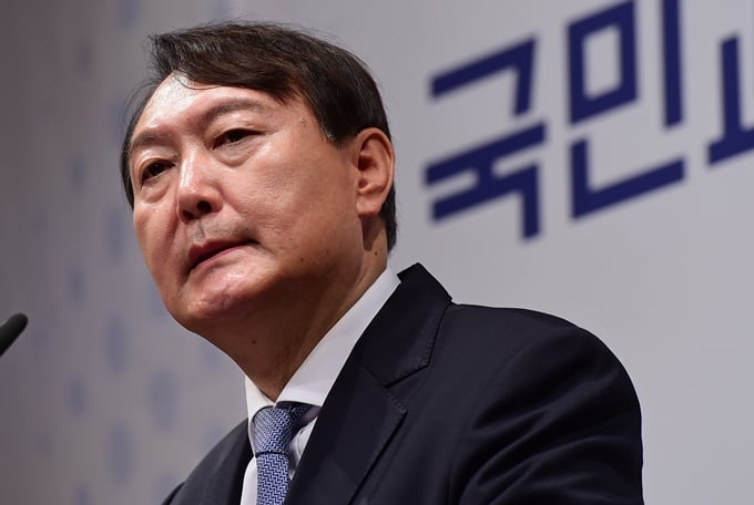 17일 경찰이 윤석열 X파일과 관련 고소·고발 5건을 접수했다고 밝혔다. 사진은 지난 6월29일 서울 서초구 매헌 윤봉길 의사 기념관에서 대선 출마를 선언하는 윤석열 전 검찰총장. /사진=뉴스1