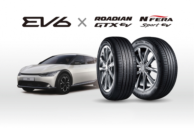 기아 EV6에 장착된 전용 타이어. /사진=넥센타이어