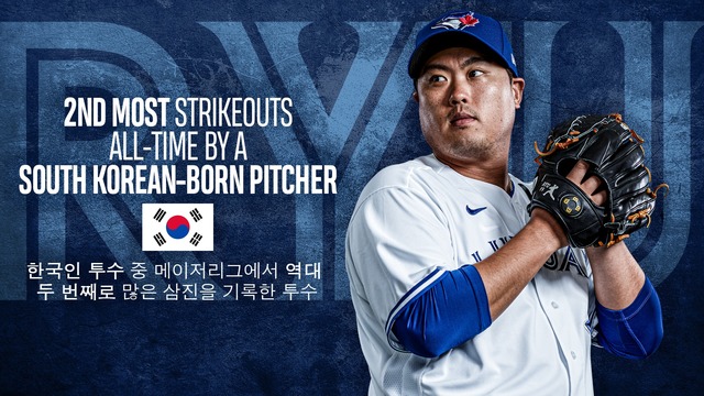 올 6월 류현진 탈삼진 기록. /사진=토론토 블루제이스 트위터