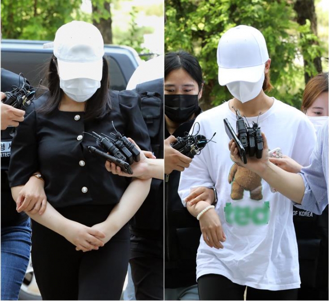 26일 인천의 한 모텔에서 지적장애 3급 여학생을 집단 폭행하고 가혹행위를 일삼은 또래 학생들이 실형을 선고받았다. 사진은 지적장애 3급 여학생을 집단폭행한 A양(17)과 B양(17)이 구속 전 피의자 심문(영장실질심사)을 받기 위해 6월28일 오후 인천시 미추홀구 인천지방법원에 들어서고 있는 모습. /사진=뉴스1