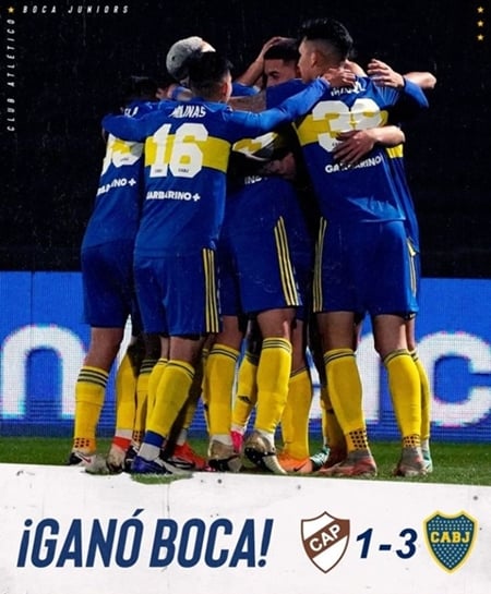 지난 26일(현지시각) 보카주니어스는 이플라텐세와의 8라운드 경기에 서 3-1로 승리했다./ 사진=보카 주니어스 인스타그램 캡처.