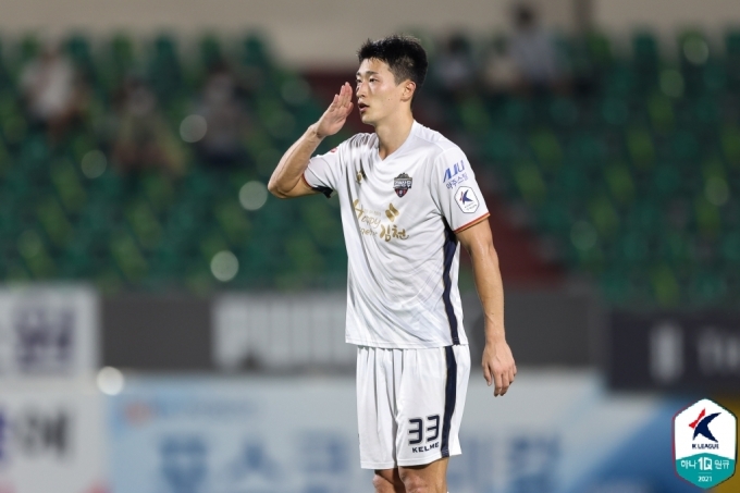극적인 동점골을 터트린 김천 상무 조규성. (한국프로축구연맹 제공) © 뉴스1