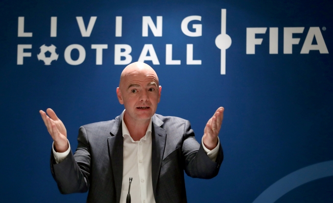 지안니 인판티노 국제축구연맹(FIFA) 회장이 9일(한국시각) AFP와의 인터뷰를 통해 월드컵을 매 2년 주기로 개최하는 것에 대해 올해 안에 결정할 것을 주장했다. /사진=로이터
