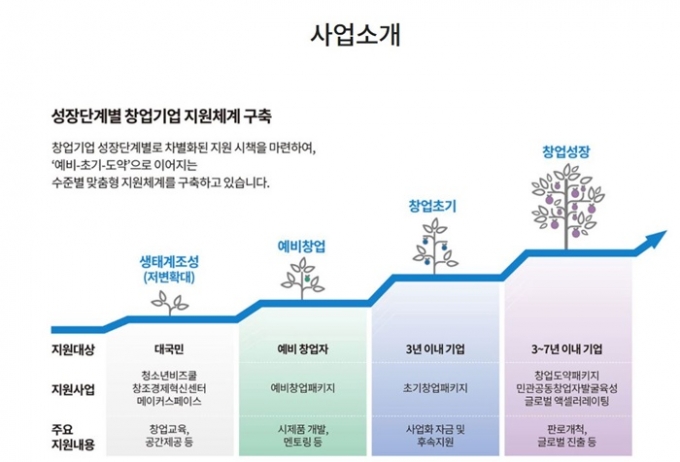 정부 기관에서 시행하는 청년창업지원 프로그램으로 창업진흥원이 운영하는 '예비창업패키지'가 있다. 사진은 창업진흥원 홈페이지의 사업 소개 화면. /사진=창업진흥원 홈페이지 캡처  