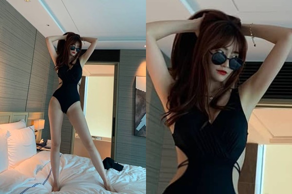 손지해 치어리더의 넘사벽 몸매가 시선을 사로잡는다. /사진=손지해 치어리더 인스타그램