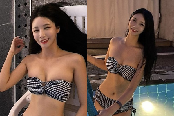 LG트윈스 치어리더의 아찔한 몸매가 주목받고 있다. /사진=원민주 치어리더 인스타그램