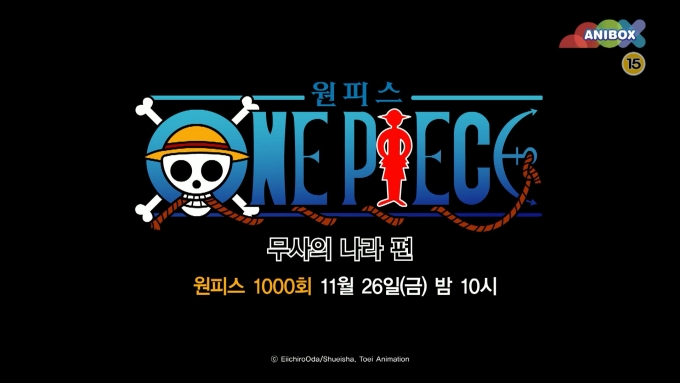 애니박스·애니메이션, 11월26일 '원피스' 1000회 방송