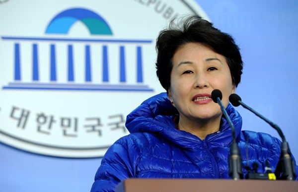 전여옥 전 새누리당(현 국민의힘) 의원은 이준석 국민의힘 대표가 예정돼 있는 일정을 전면 취소한 것을 비판했다. 사진은 전여옥 의원이 2012년 국회에서 기자회견을 하는 모습. /사진=뉴스1