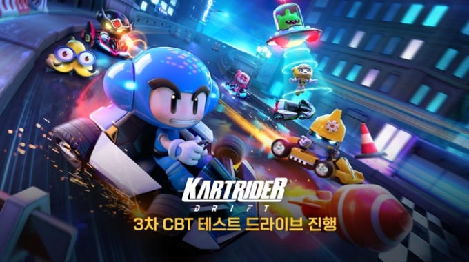 넥슨은 9일 '카트라이더: 드리프트'에서 3차 CBT '글로벌 테스트 드라이브'를 실시한다고 전했다. /사진제공=넥슨 