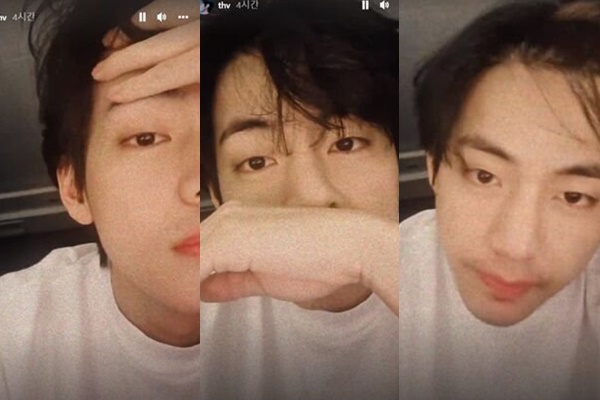 방탄소년단 멤버 뷔가 새벽에 올린 영상에 아미들이 환호했다. /사진=뷔 인스타그램