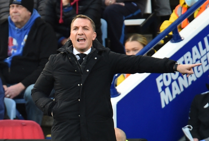 브랜든 로저스 레스터 시티 감독은 이날 잉글랜드 프리미어리그(EPL) 사무국을 맹비난했다. 사진은 지난 12일 뉴캐슬 유나이티드와의 경기에서 선수들을 독려하는 로저스 감독. /사진=로이터