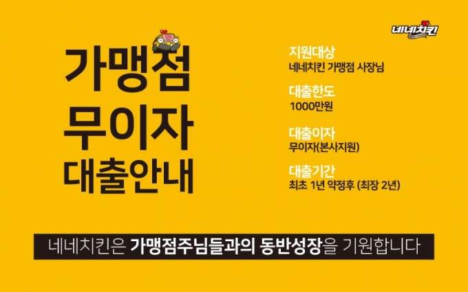 네네치킨, 가맹점 동반성장을 위한 무이자 대출 진행으로 ESG경영 강화