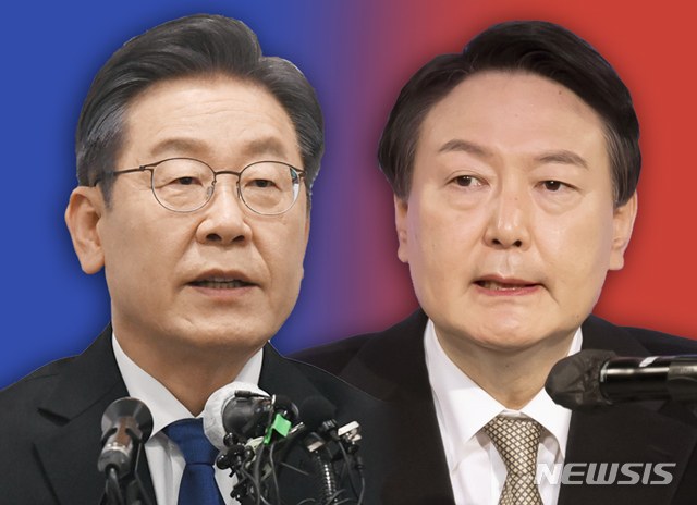 이재명 더불어민주당 대선 후보(좌), 윤석열 국민의힘 대선후보(우)./사진=뉴시스