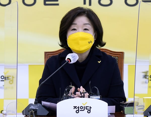 심상정 정의당 대선 후보가 30일 상임선거대책위원회 회의에서 윤석열 국민의힘 대선 후보를 비판했다. /사진=뉴스1 