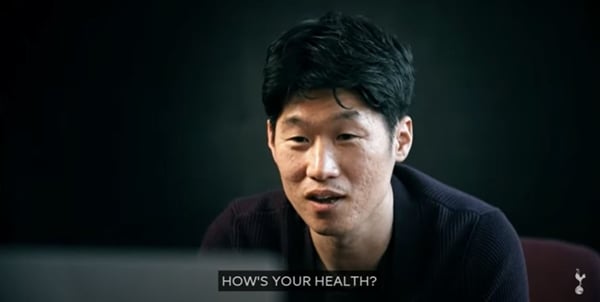 지난 27일(한국시각) 토트넘 공식 유튜브서 박지성이 EPL후배 손흥민과 황희찬에 응원의 말을 전했다./사진= 토트넘 유튜브 공식 영상 캡처