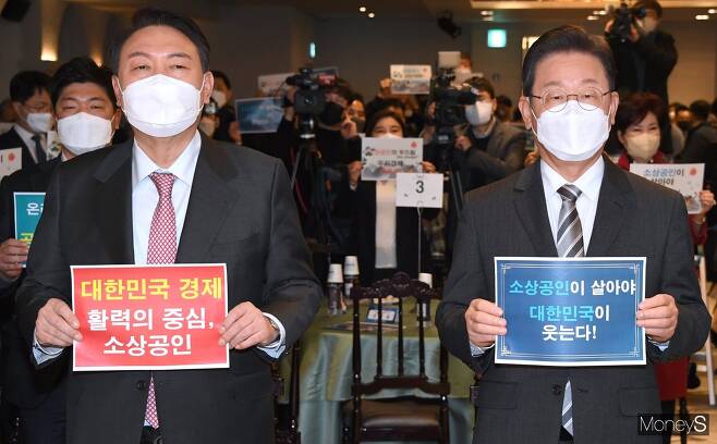 이재명 더불어민주당 대선후보(오른쪽)와 윤석열 국민의힘 대선후보. / 사진=장동규 기자