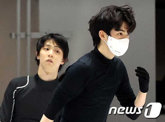 [사진] 차준환과 하뉴 유즈루