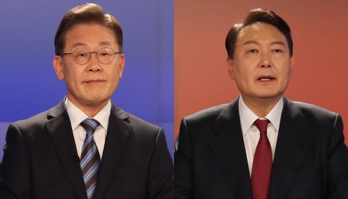 18일 이재명 더불어민주당 대선 후보와 윤석열 국민의당 대선 후보가 각각 호남과 영남을 찾는다. 사진은 이 후보(왼쪽)와 윤 후보. /사진=뉴스1