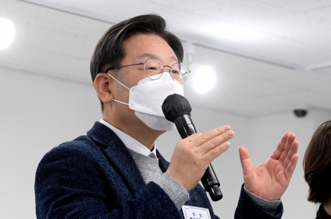 1일 이재명 더불어민주당 대선 후보가 서울 유세를 앞두고 부동산 대책을 강조했다. /사진=뉴시스