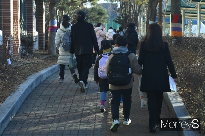 [머니S포토] '엄마 손 잡고 등교'