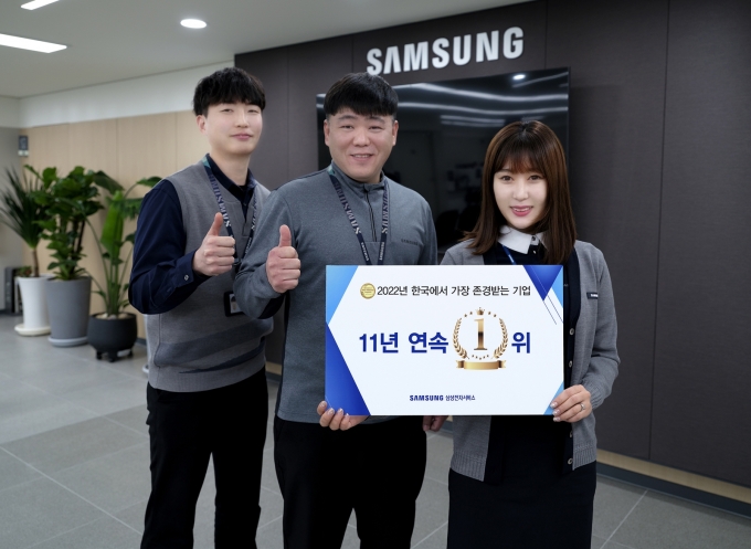 삼성전자서비스가 11년 연속 한국에서 가장 존경받는 기업 1위에 선정됐다. / 사진=삼성전자서비스
