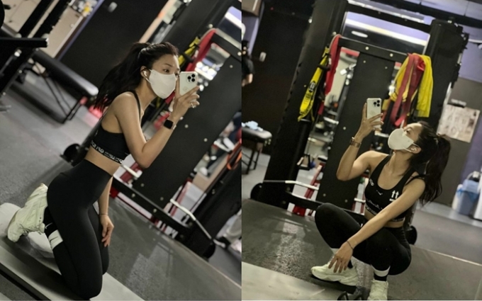 그룹 에이핑크 멤버 정은지(29)가 운동으로 만든 탄탄한 몸매를 과시했다. /사진=정은지 인스타그램 캡처