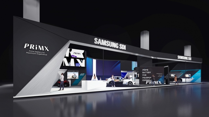삼성SDI가 오는 17일부터 열리는 인터배터리 2022에서 독자 브랜드 PRiMX를 공개한다. 사진은 삼성SDI 부스 조감도. /사진=삼성SDI 제공