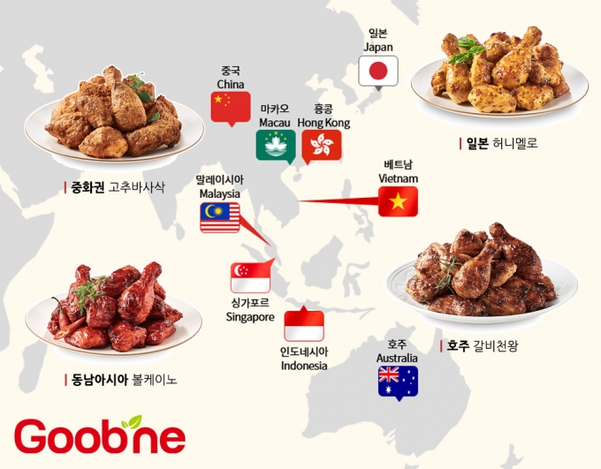 굽네 해외 매장 빅데이터 분석 결과 이미지 (사진 제공=지앤푸드)
