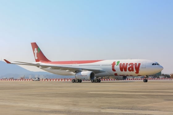 티웨이항공이 신규 도입한 'A330-300' 기종 1호기. /사진=티웨이항공