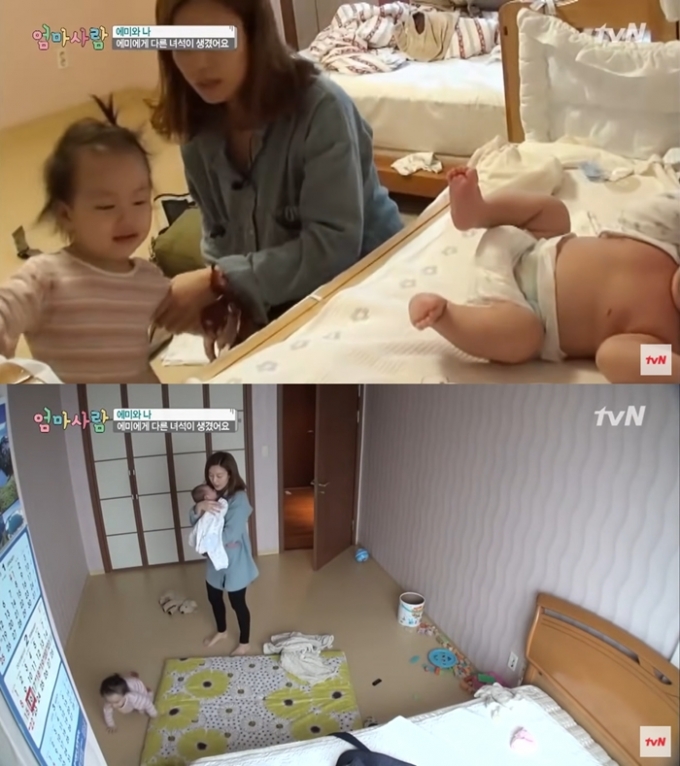 '금쪽같은 내 새끼'에 출연 중인 그룹 쥬얼리 출신 방송인 이지현이 딸과 아들을 차별하고 있다는 지적이 이어지고 있다. /사진=tvN 유튜브 캡처