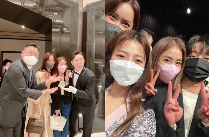 가수 백지영이 방송인 붐의 결혼 현장을 찾은 후 인증샷을 올렸다. /사진=백지영 인스타그램 캡처