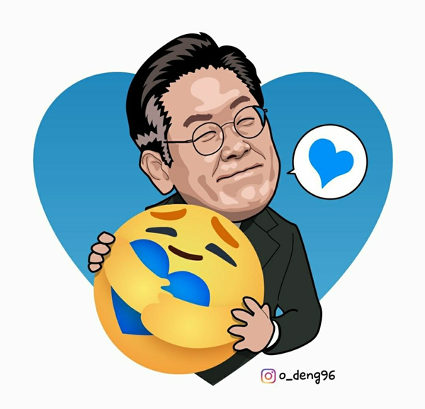 더불어민주당이 지난 12일 '검수완박'(검찰수사권 완전박탈'을 4월내 국회서 강행 처리하기로 하자 '개딸'을 비롯한 민주당 지지자들의 응원이 쏟아지고 있다. 사진은 전종원 작가가 그린 이재명 상임고문 일러스트. /사진=전종원 작가 인스타그램 