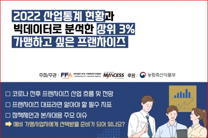 (사)외식·프랜차이즈진흥원, 2022 산업통계 현황보고 세미나  … 22일 개최예정