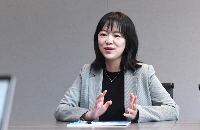 김열매 NH투자증권 연구위원이 머니S와 인터뷰를 하고 있다./사진=장동규 기자