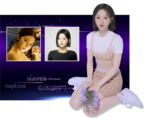 최근 가상인간 시장이 IT 기업들의 주목을 받고 있다. 사진은 넵튠 자회사 온마인드가 제작한 가상인간 수아(왼쪽부터), 네이버 최초 가상인간 이솔, 스마일게이트 가상인간 한유아. /사진제공=각 사