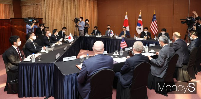 [머니S포토] 한미일, '北도발' 공동 대응 조율