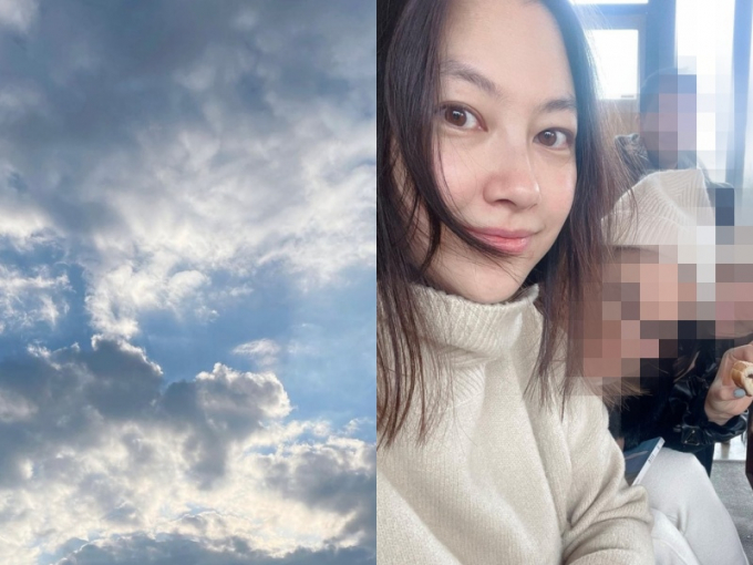 배우 신애가 최근 부친상을 당한 심경을 밝혔다. 사진은 글과 함께 인스타그램에 게재한 하늘과 최근 신애 모습. /사진= 신애 인스타그램  