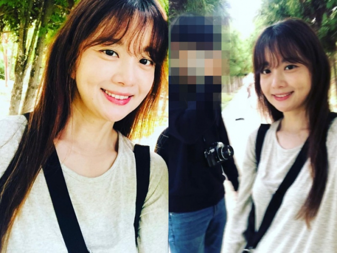 배우 최지연이 남편에게 피습 당한 배후 의혹에 반박하며 남편과 사이좋은 근황을 공개했다. 최지연은 남편과 함께찍은 사진. /사진=최지연 인스타그램