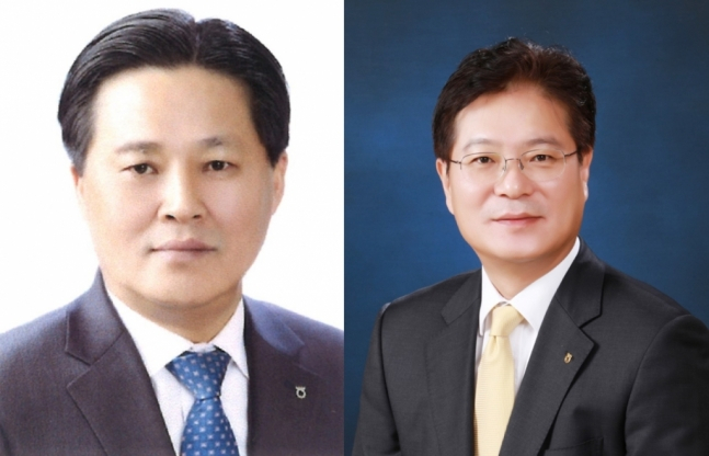 (왼쪽부터)최광수 NH저축은행 대표, 서철수 NH농협리츠운용 대표./사진=농협금융