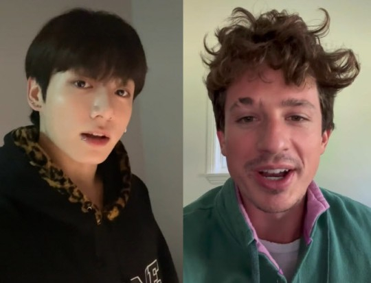 그룹 방탄소년단(BTS) 멤버 정국과 미국 싱어송라이터 찰리 푸스(Charlie Puth)가 4년만에 다시 만났다. /사진=찰리 푸스 틱톡 계정 캡처