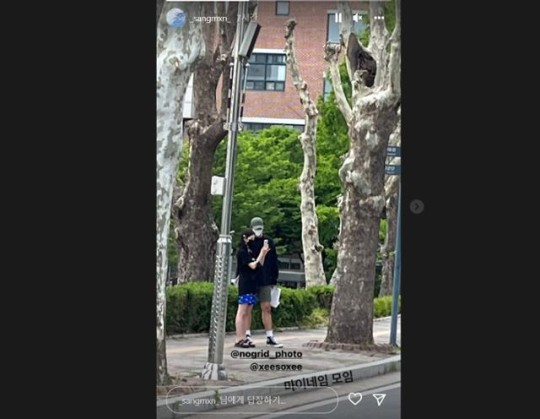 온라인 커뮤니티를 중심으로 확산된 배우 한소희와 송강의 열애설에 대해 배우 문상민이 입을 열었다./사진=문상민 인스타그램