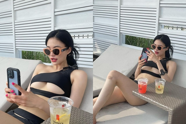 그룹 다이아 출신인 솜이가 언더붑 스타일의 파격 비키니를 선보였다. /사진=솜이 인스타그램
