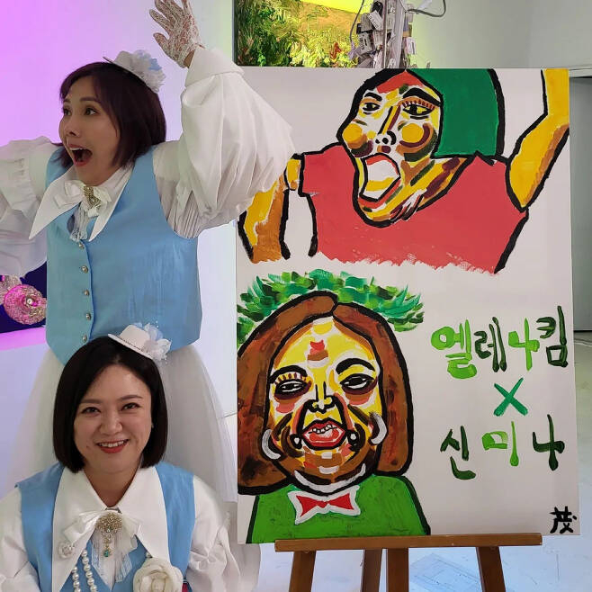 방송인 김숙이 전현무의 그림 실력에 감탄을 표했다. /사진=김숙 인스타그램 