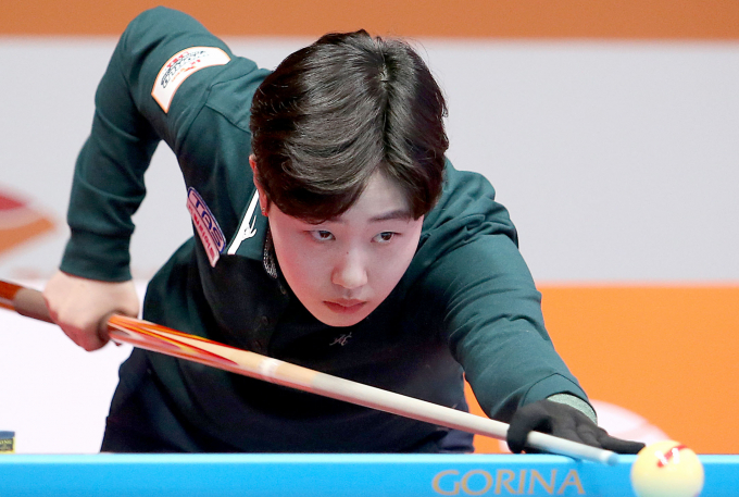 김세연이 김가영을 풀세트 접전 끝에 꺾고 '하나카드 PBA-LPBA 챔피언십' 8강에 진출했다. /사진=LPBA